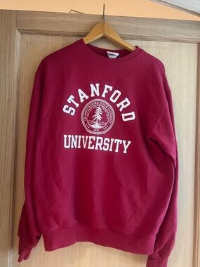 Champion Maroon Crewneck Sweatshirt with White University Logo